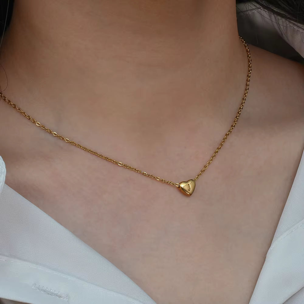 Collar Inicial Mini Corazón